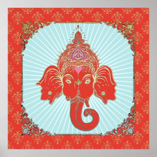 GANESHA Indische God - Poster (Voorkant)