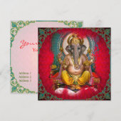 GANESHA - Kaart, groet, uitnodiging (Voorkant / Achterkant)