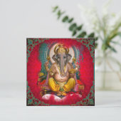 GANESHA - Kaart, groet, uitnodiging (Staand voorkant)
