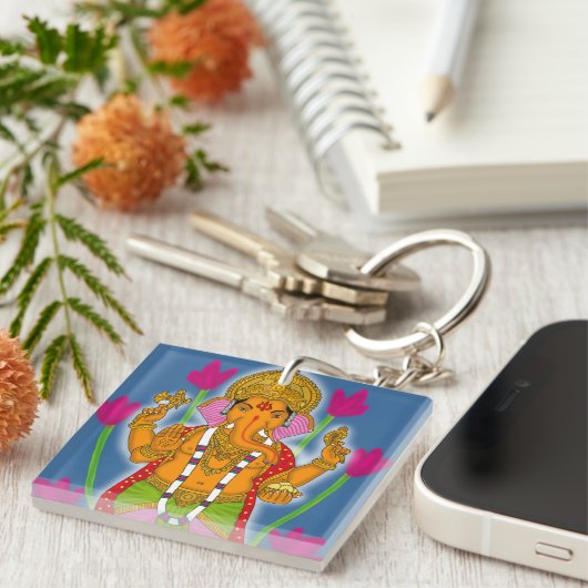 Ganesha Keychain & Devotional Keyring (Voorkant Rechts)