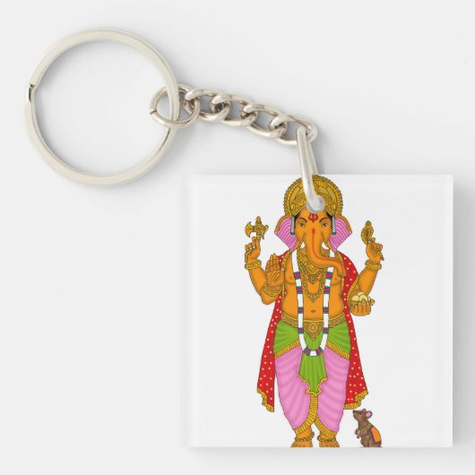 Ganesha Keychain & Devotional Keyring (Voorkant)
