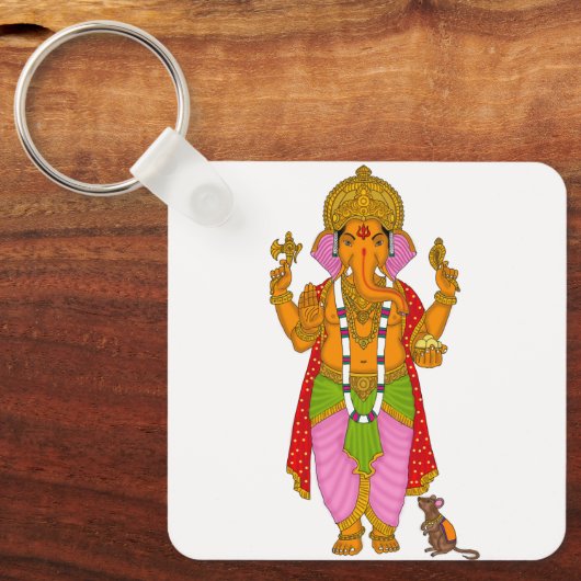 Ganesha Keychain & Devotional Keyring (Voorkant)