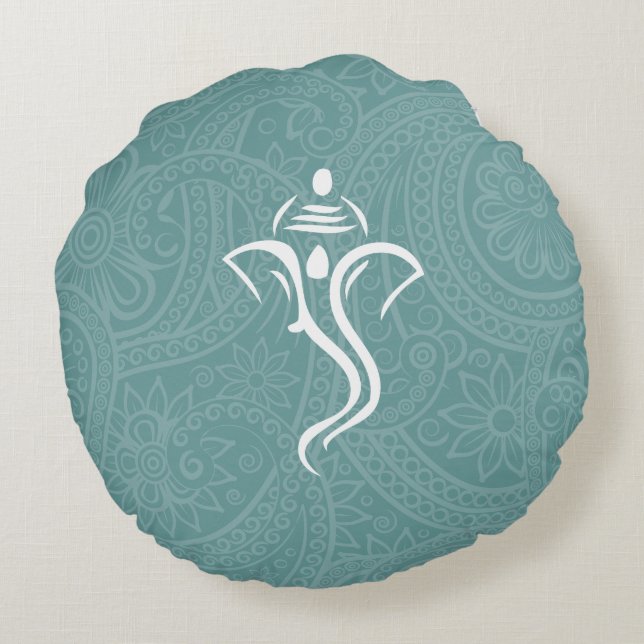 Ganesha - Kussens voor aangepaste ronde (Achterkant)