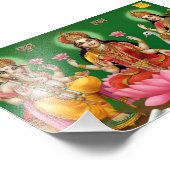Ganesha, Lakshmi en Saraswati Print (6 x 4 inch) Foto Afdruk (Hoek)