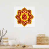 Ganesha Lotus Design Poster (Keuken)