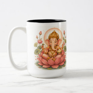 Ganesha Lotus Ganesh Chaturthi Festival Tweekleurige Koffiemok
