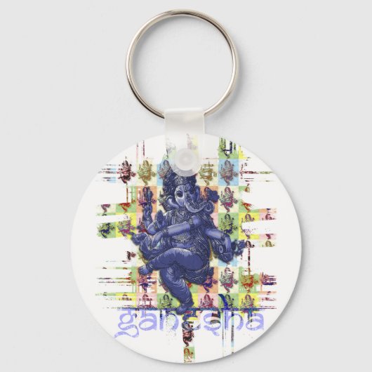 GANESHA | maak je eigen achtergrond Sleutelhanger (Voorkant)