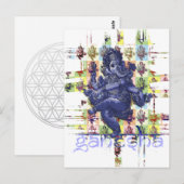 GANESHA | Maak uw eigen achtergrond Briefkaart (Voorkant / Achterkant)