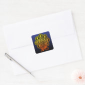 Ganesha Mandala2 Vierkante Sticker (Envelop)
