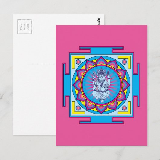 Ganesha Mandala Briefkaart (Voorkant / Achterkant)