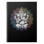 Ganesha Mandala Hindu Yoga Spirituele olifant Notitieboek (Voorkant)