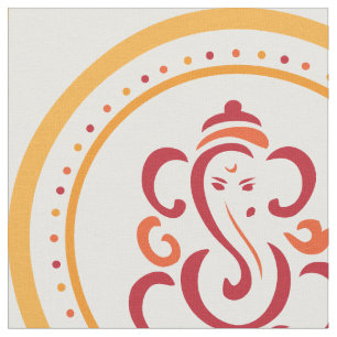 Ganesha Mandala naadloze patroonstructuur Stof