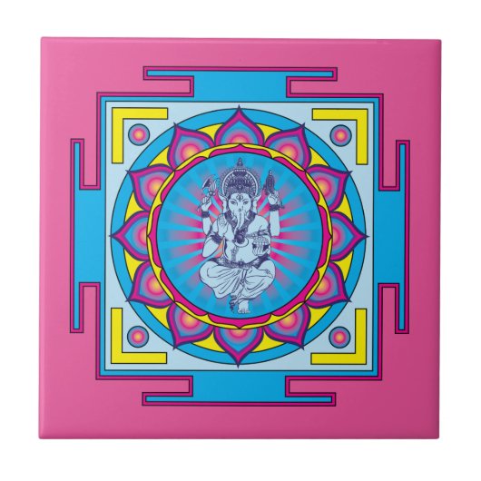 Ganesha Mandala Tegeltje (Voorkant)