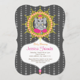 Ganesha meisje Baby shower 5 "x 7" uitnodigingskaa Kaart