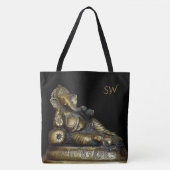 Ganesha met (of zonder) uw Initialen opnieuw rangs Tote Bag (Voorkant)