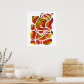 Ganesha Multicolor Painting Poster (Keuken)