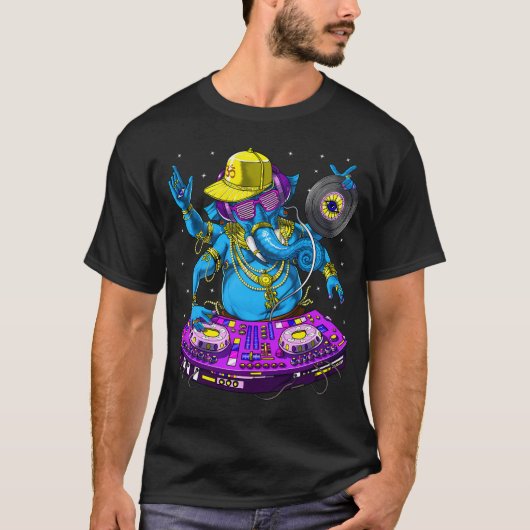 Ganesha Music DJ T-shirt (Voorkant)