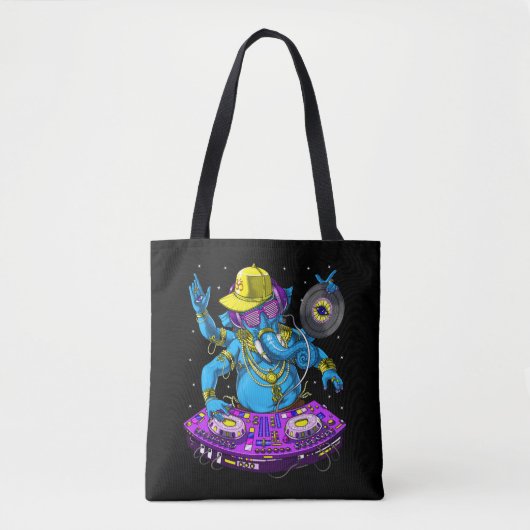 Ganesha Music DJ Tote Bag (Voorkant)