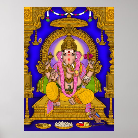 Ganesha Muur  Poster (Voorkant)