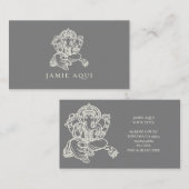 Ganesha of Ganesha God van wijsheid en succes Visitekaartje (Voorkant / Achterkant)