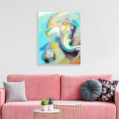 Ganesha - olifant buddha - kunstdruk op doek canvas afdruk (Insitu (Woonkamer))