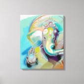 Ganesha - olifant buddha - kunstdruk op doek canvas afdruk (Voorkant)