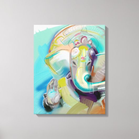 Ganesha - olifant buddha - kunstdruk op doek canvas afdruk (Voorkant)