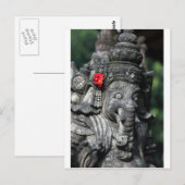 Ganesha-olifant Hindu God Briefkaart (Voorkant / Achterkant)