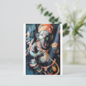 Ganesha-olifant Hindu Succes God Briefkaart (Staand voorkant)