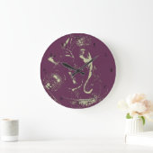 Ganesha (Paars) Sanskrit Wall Clock Grote Klok (Huis)
