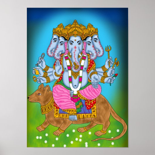 Ganesha Poster Wall Art (Voorkant)