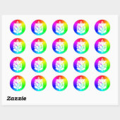 Ganesha Rainbow Ronde Sticker (Vel)