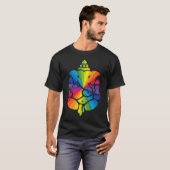 Ganesha Rainbow-teken T-shirt (Voorkant volledig)