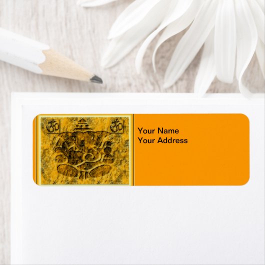 Ganesha retouradres-label etiket (Insitu)
