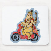 Ganesha Riding a Scooter Muismat (Voorkant)