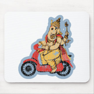Ganesha Riding a Scooter Muismat