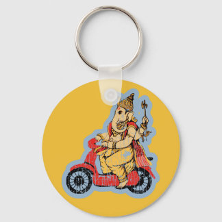 Ganesha Riding a Scooter Sleutelhanger