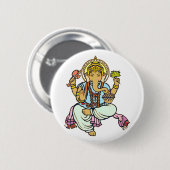 Ganesha Ronde Button 5,7 Cm (Voorkant /achterkant)