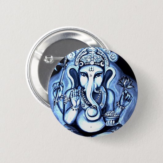 Ganesha Ronde Button 5,7 Cm (Voorkant /achterkant)