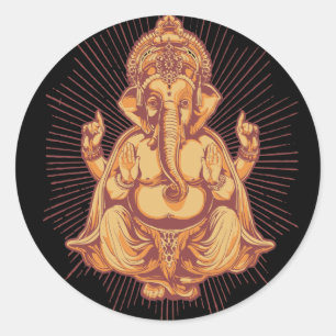 Ganesha Ronde Sticker