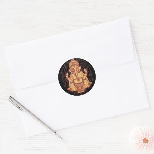 Ganesha Ronde Sticker (Envelop)