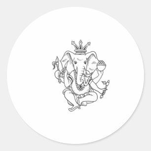 Ganesha Ronde Sticker