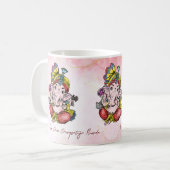 Ganesha roze Ganapathi gepersonaliseerd cadeau Koffiemok (Voorkant links)