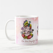 Ganesha roze Ganapathi gepersonaliseerd cadeau Koffiemok (Links)