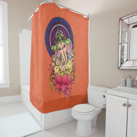 GANESHA - Shower Curtain Douchegordijn (In situ)