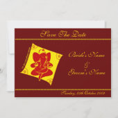Ganesha Sla de datum op Save The Date (Voorkant)