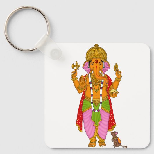 Ganesha-sleutelhanger & devotionele sleutelring sleutelhanger (Voorkant)
