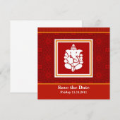 Ganesha sparen de Datum Save The Date (Voorkant / Achterkant)