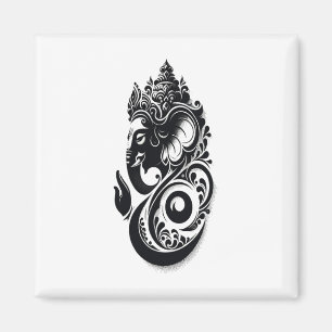 Ganesha, spirituele hindoe Ganesh Indiase Yoga God Magneet