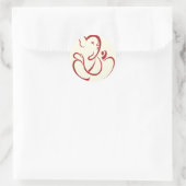Ganesha-Sticker Ronde Sticker (Tas)